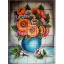 Mexican Talavera Mural Florero 2